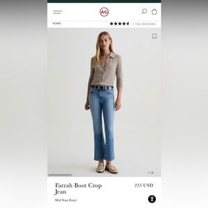 Farah Women's Light Blue boot crop